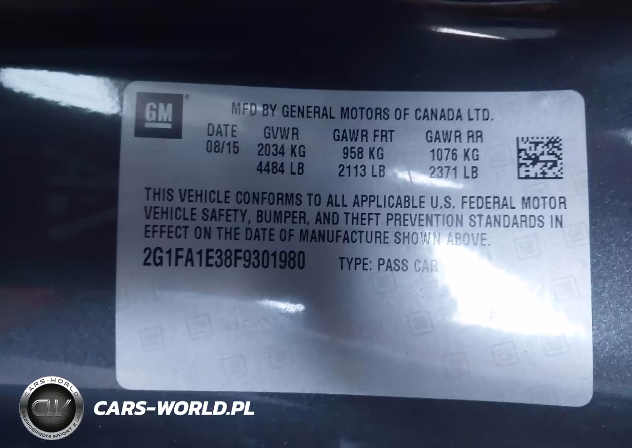 2015 Chevrolet Camaro 1Ls VIN:2G1FA1E38F9301980 - 9