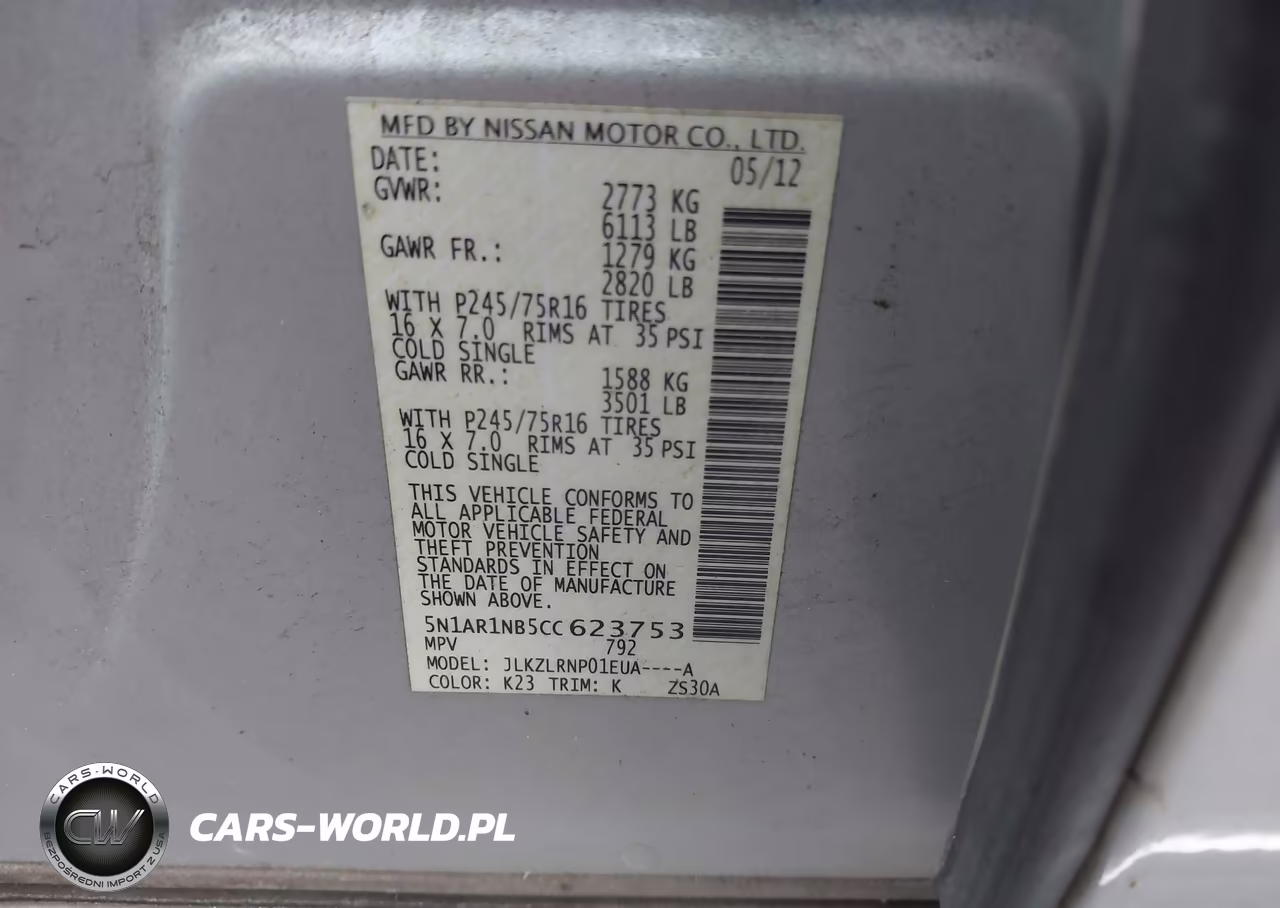 2012 Nissan Pathfinder S VIN:5N1AR1NB5CC623753 - 9