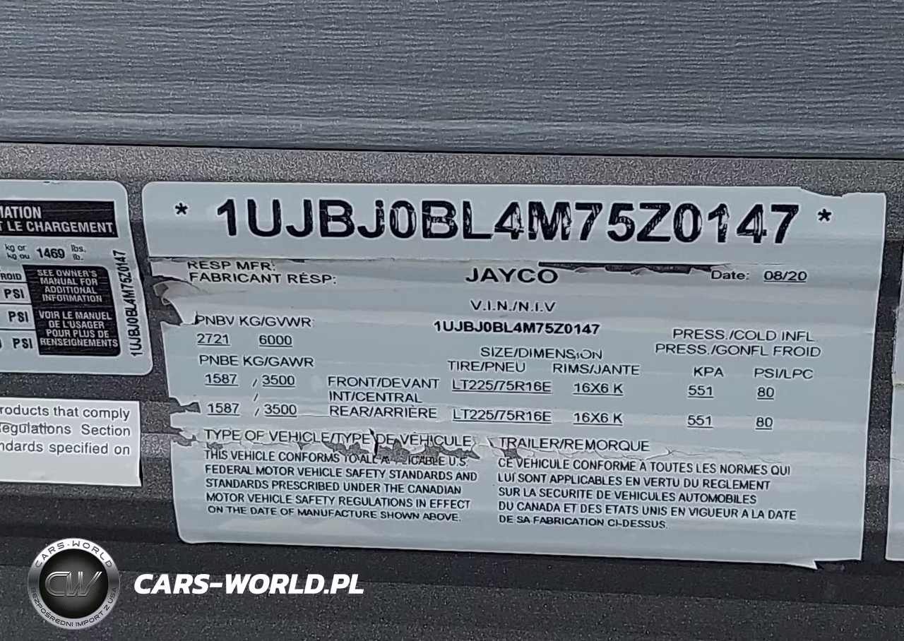2021 Jayco Camper VIN:1UJBJ0BL4M75Z0147 - 9