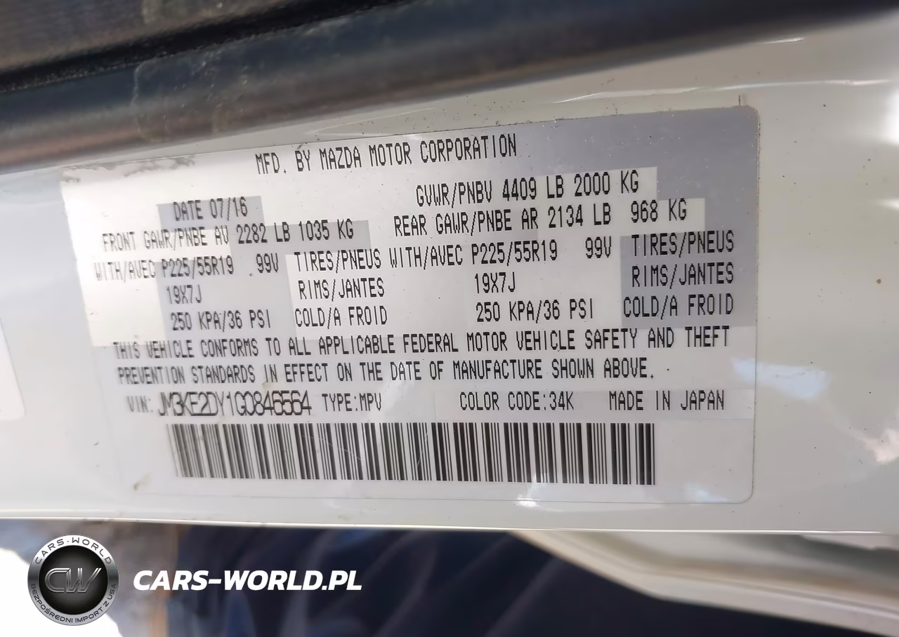 2016 Mazda Cx-5 Grand Touring VIN:JM3KE2DY1G0846564 - 9
