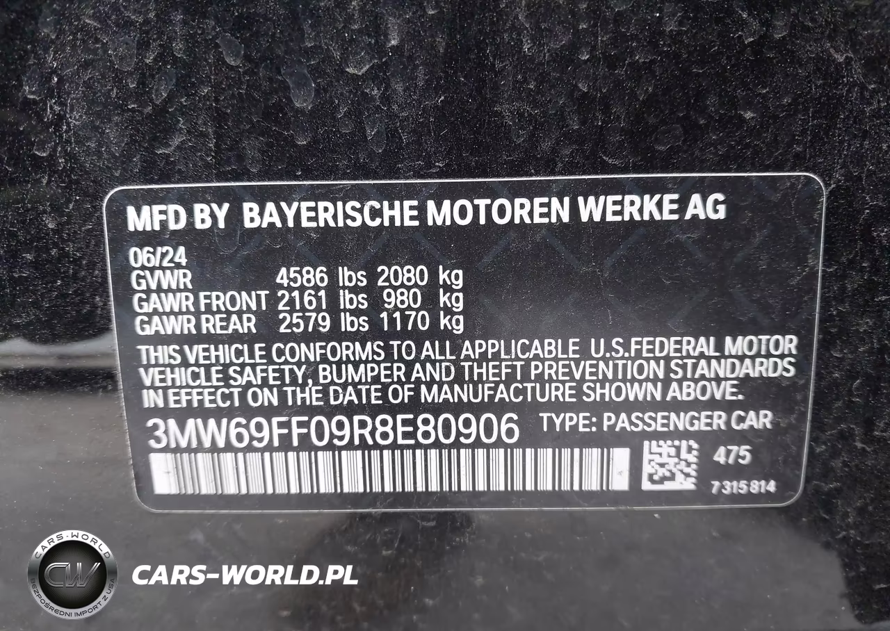 2024 BMW 330I VIN:3MW69FF09R8E80906 - 9