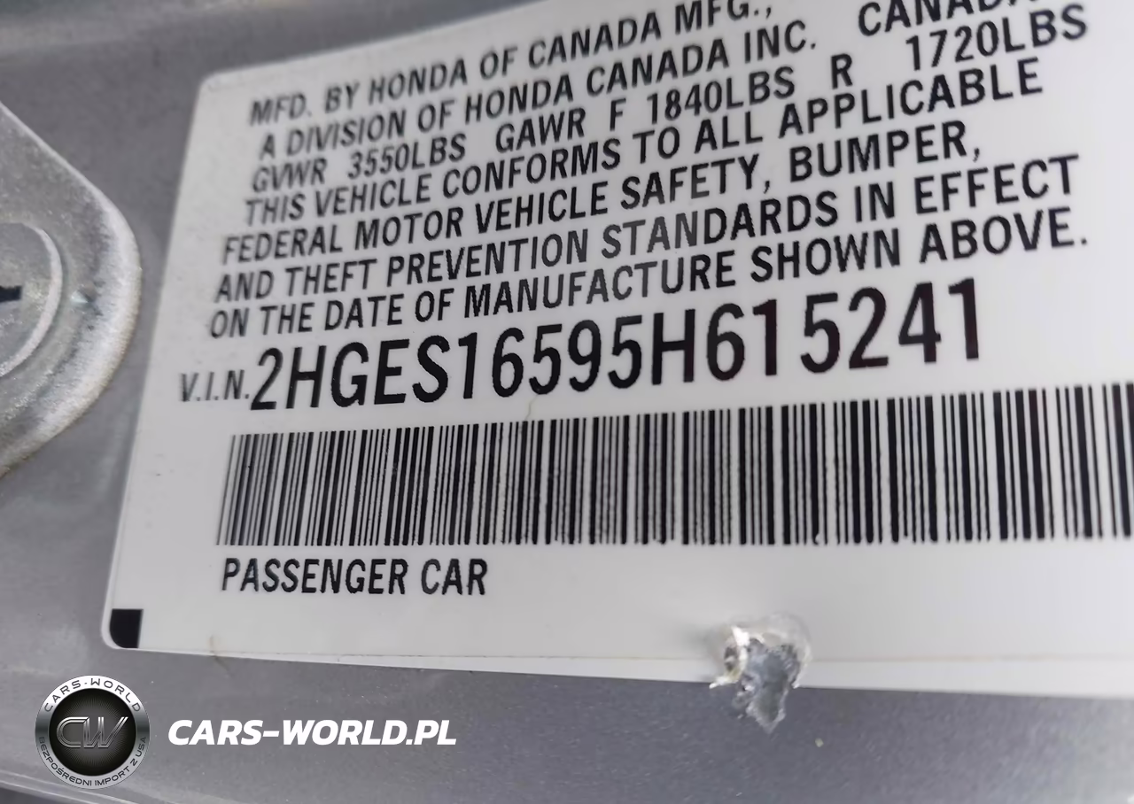 2005 Honda Civic Lx VIN:2HGES16595H615241 - 9