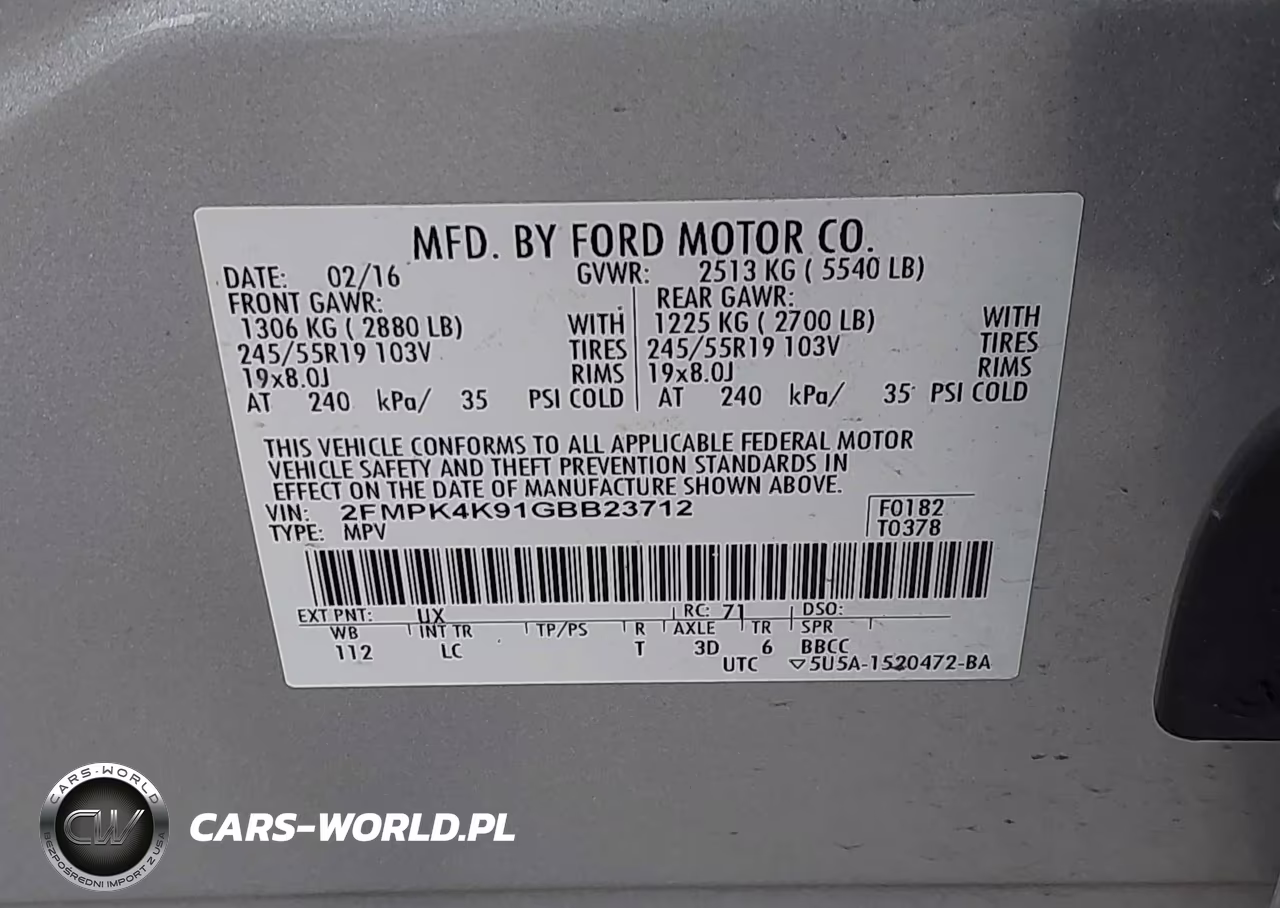 2016 Ford Edge Titanium VIN:2FMPK4K91GBB23712 - 9