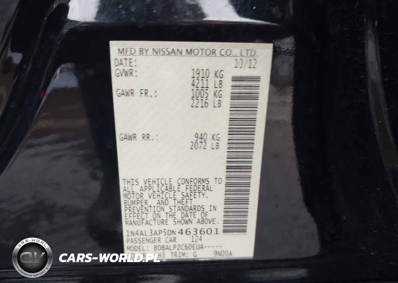 2013 Nissan Altima 2.5 VIN:1N4AL3AP5DN463601 - 9