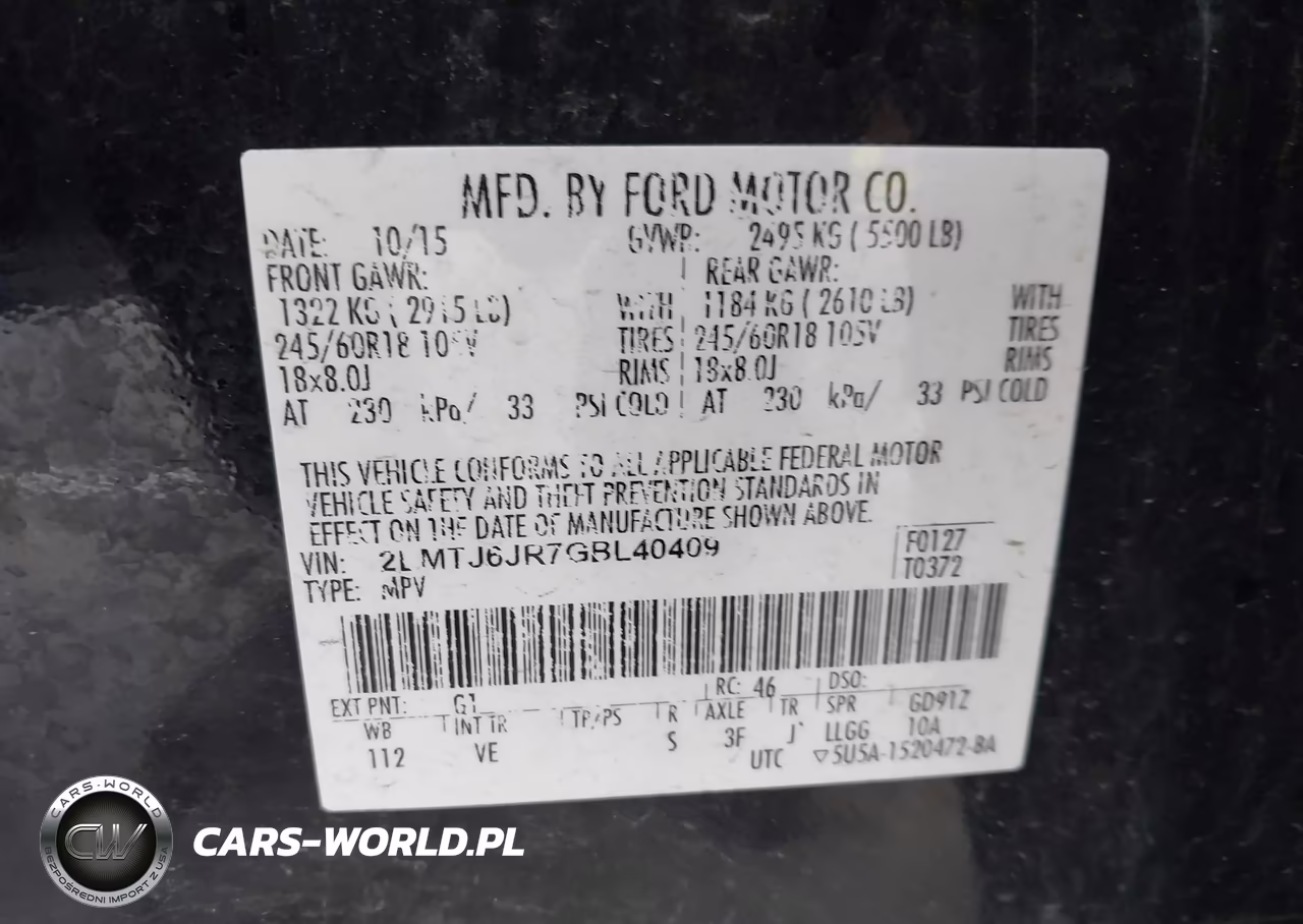 2016 Lincoln Mkx Premiere VIN:2LMTJ6JR7GBL40409 - 9