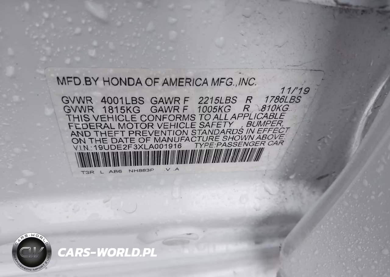 2020 Acura Ilx Standard VIN:19UDE2F3XLA001916 - 9