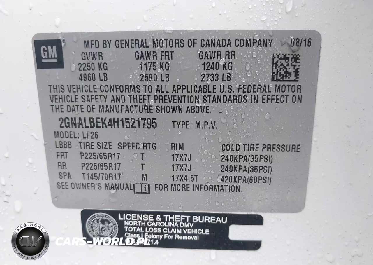 2017 Chevrolet Equinox Ls VIN:2GNALBEK4H1521795 - 9