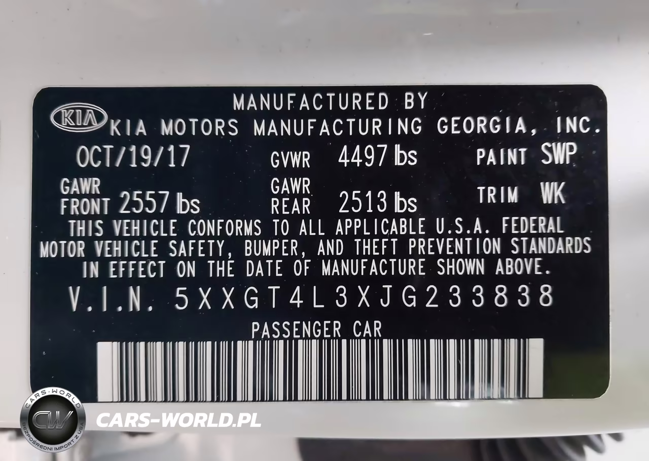 2018 Kia Optima S VIN:5XXGT4L3XJG233838 - 9