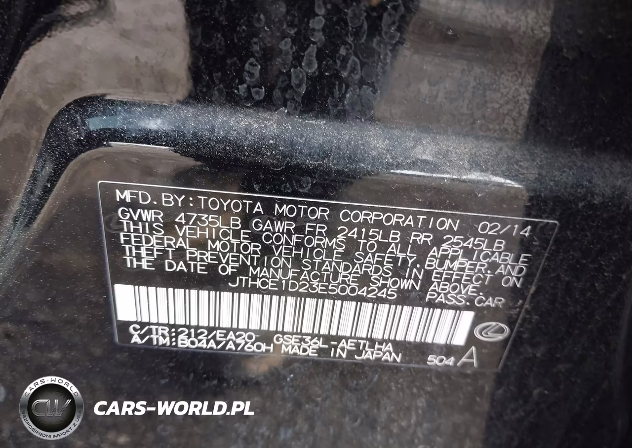 2014 Lexus Is 350 VIN:JTHCE1D23E5004245 - 9