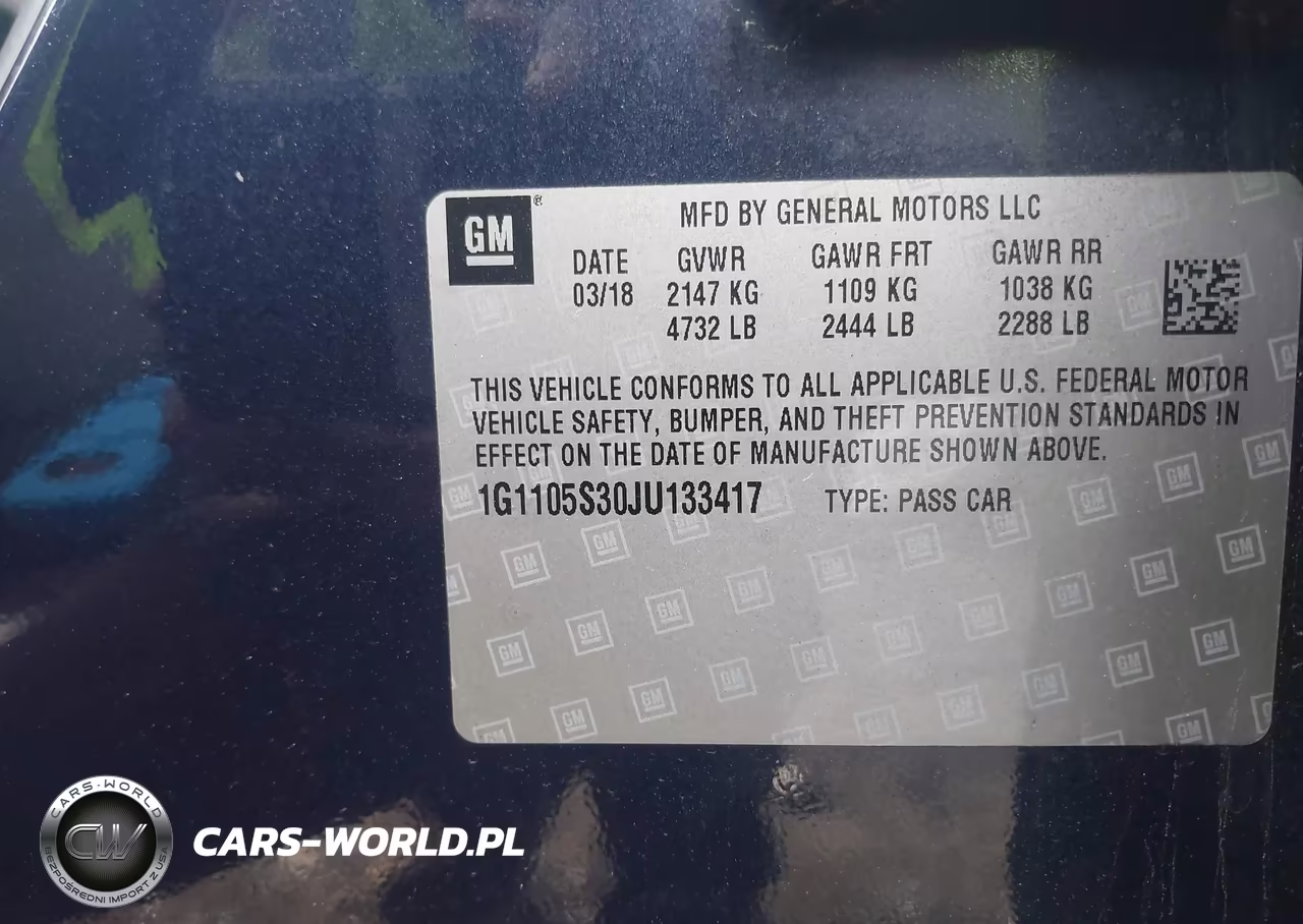 2018 Chevrolet Impala 1Lt VIN:1G1105S30JU133417 - 9