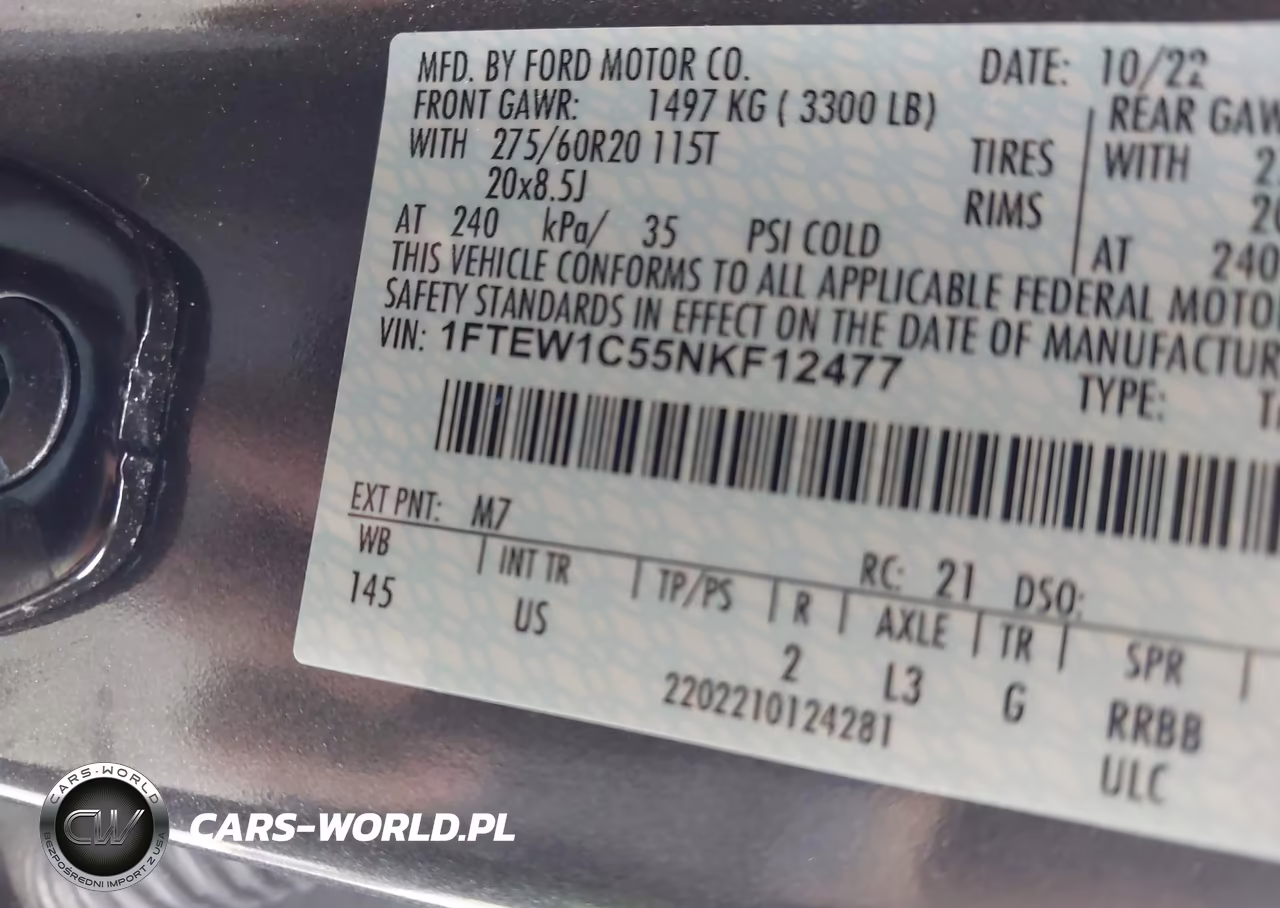 2022 Ford F-150 Xlt VIN:1FTEW1C55NKF12477 - 9