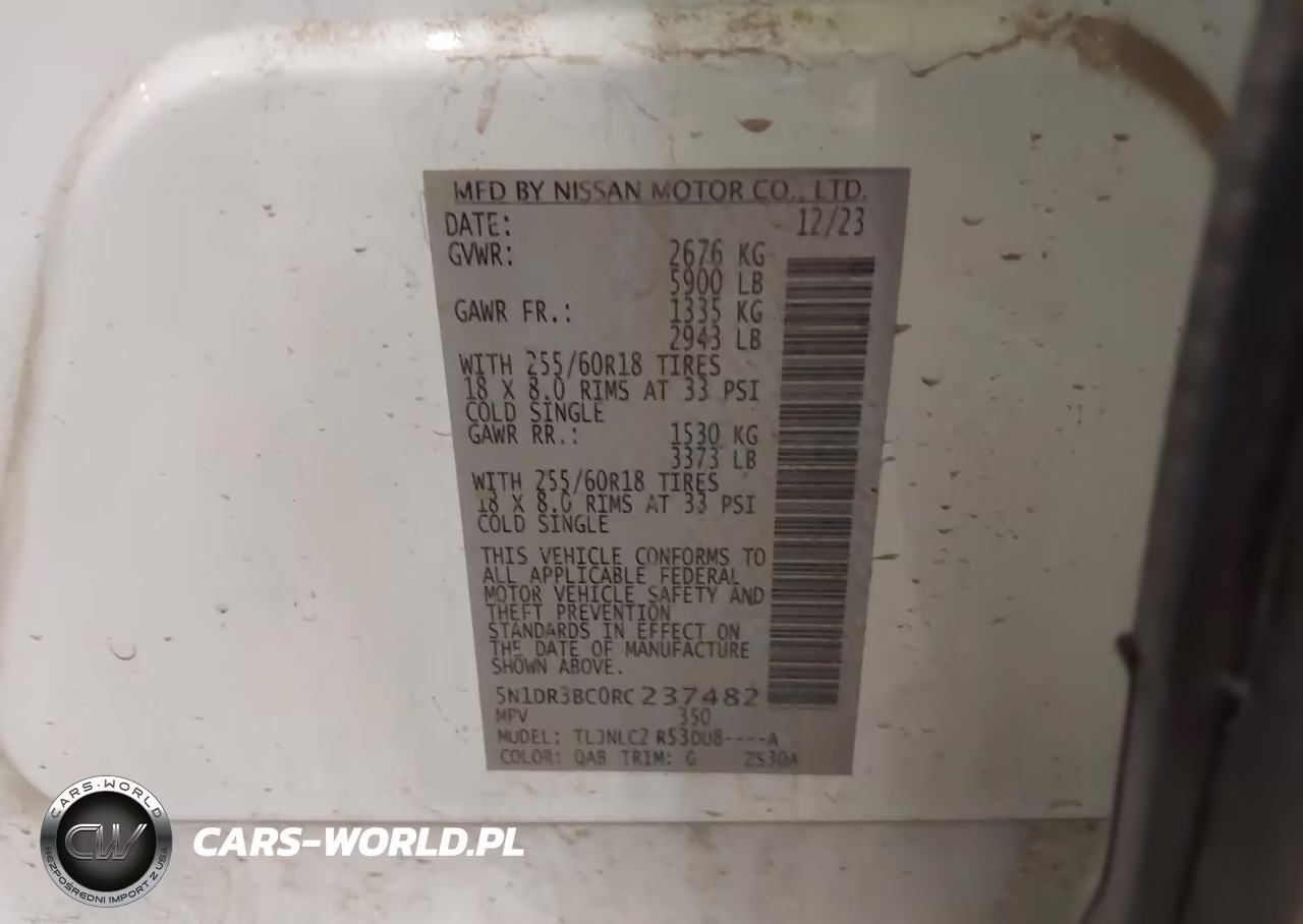 2024 Nissan Pathfinder Sv 4Wd VIN:5N1DR3BC0RC237482 - 9