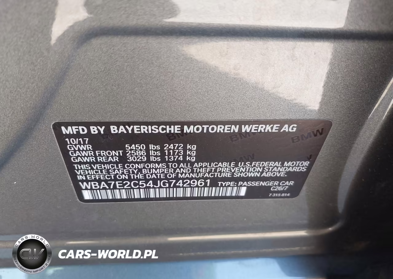 2018 BMW 740I VIN:WBA7E2C54JG742961 - 9