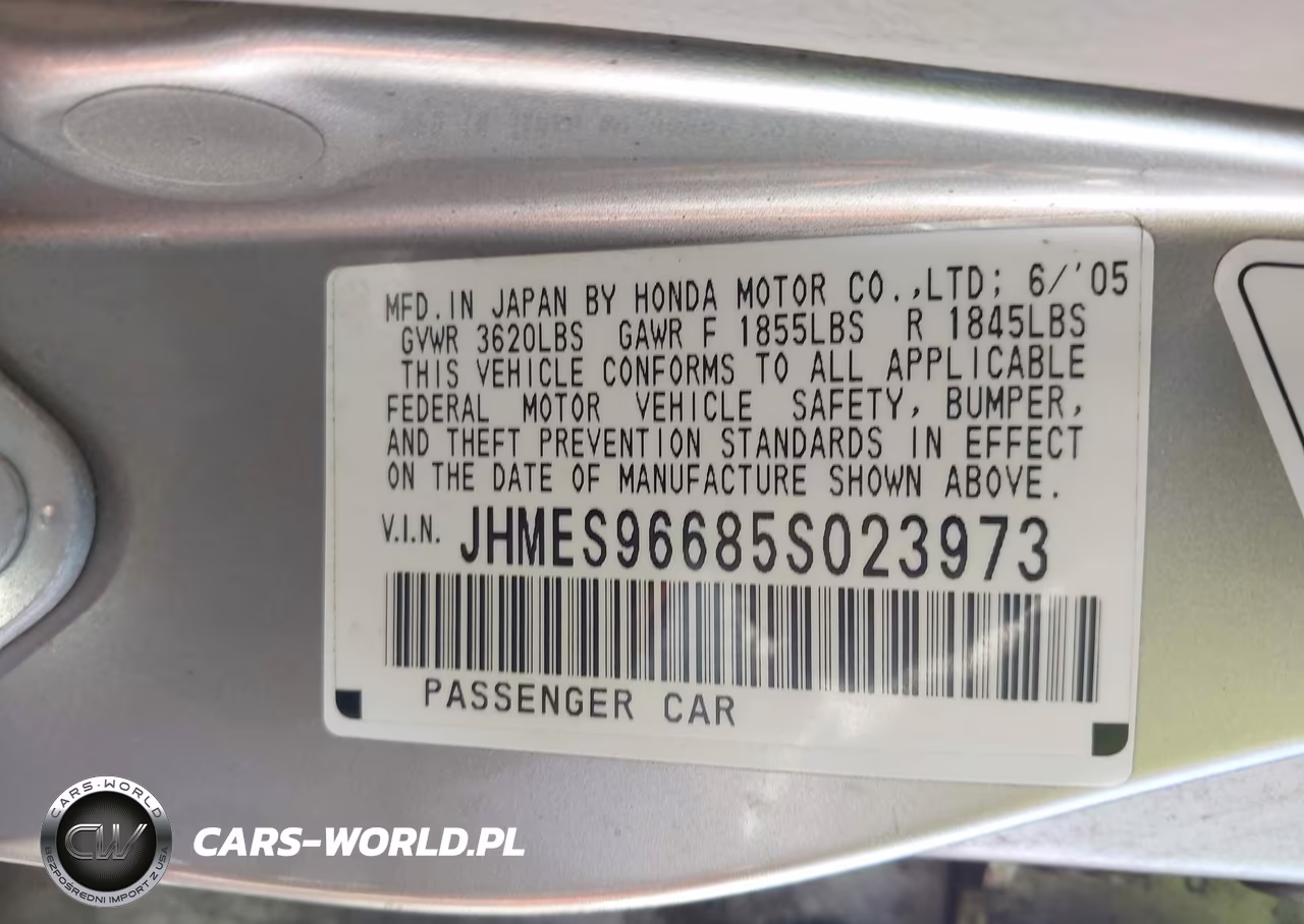 2005 Honda Civic Hybrid VIN:JHMES96685S023973 - 9