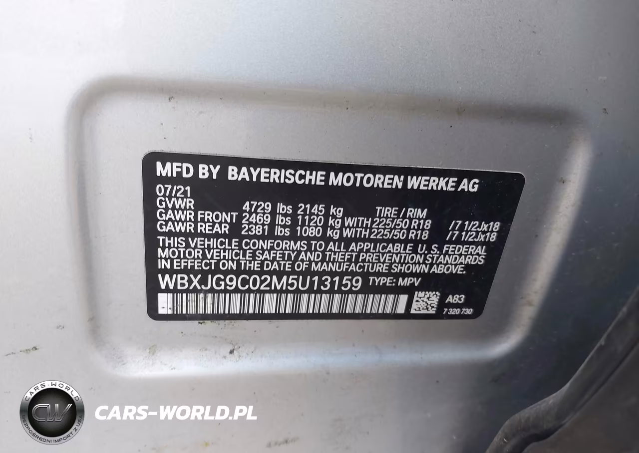 2021 BMW X1 xDrive28I VIN:WBXJG9C02M5U13159 - 9