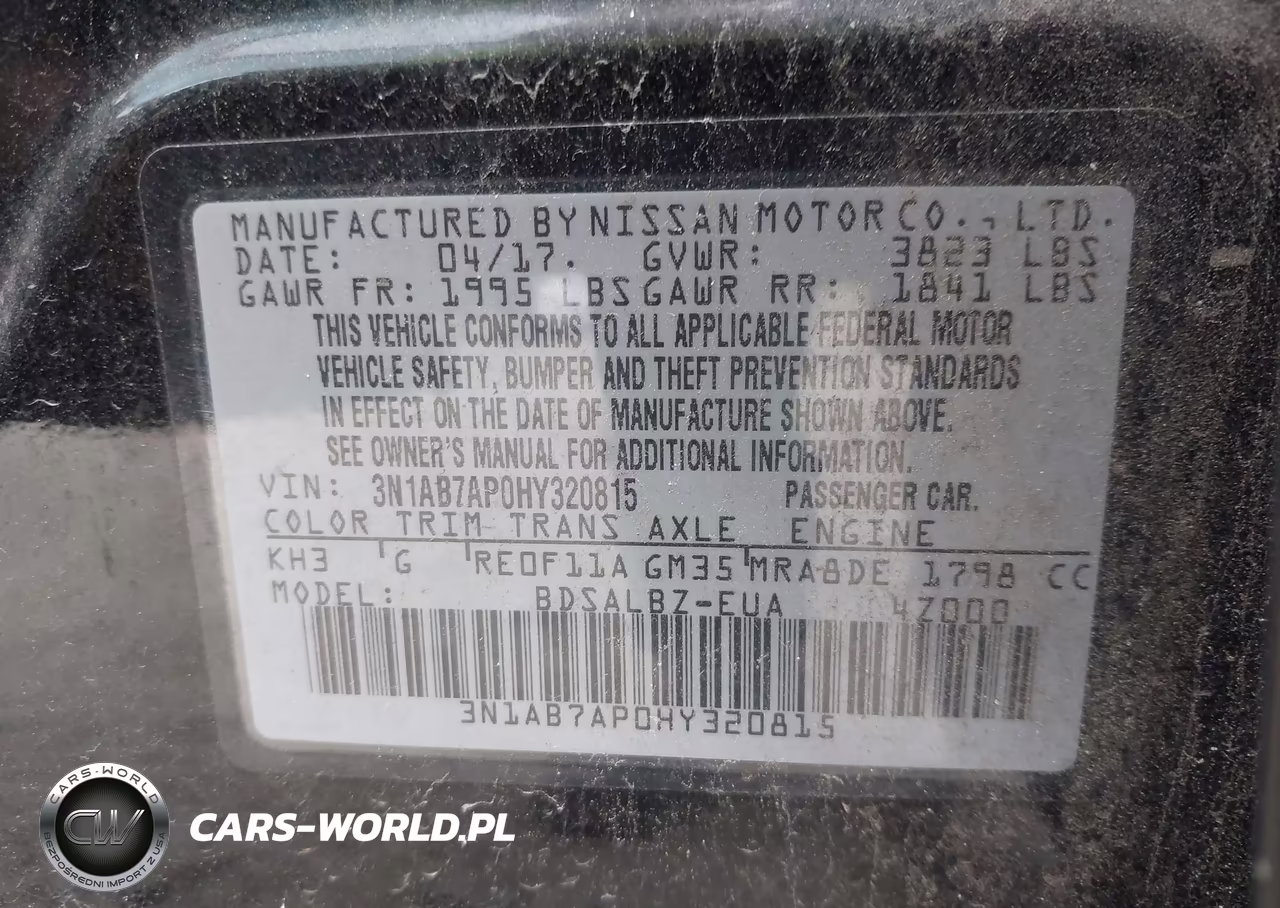 2017 Nissan Sentra S VIN:3N1AB7AP0HY320815 - 9
