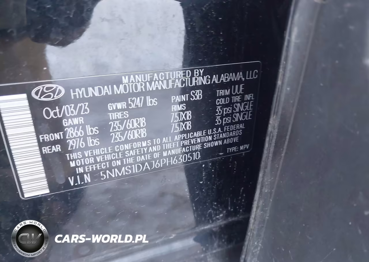 2023 Hyundai Santa Fe Se VIN:5NMS1DAJ6PH630510 - 9