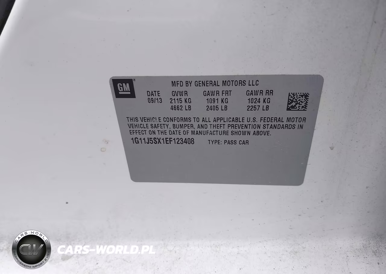 2014 Chevrolet Malibu 2Lz VIN:1G11J5SX1EF123408 - 9