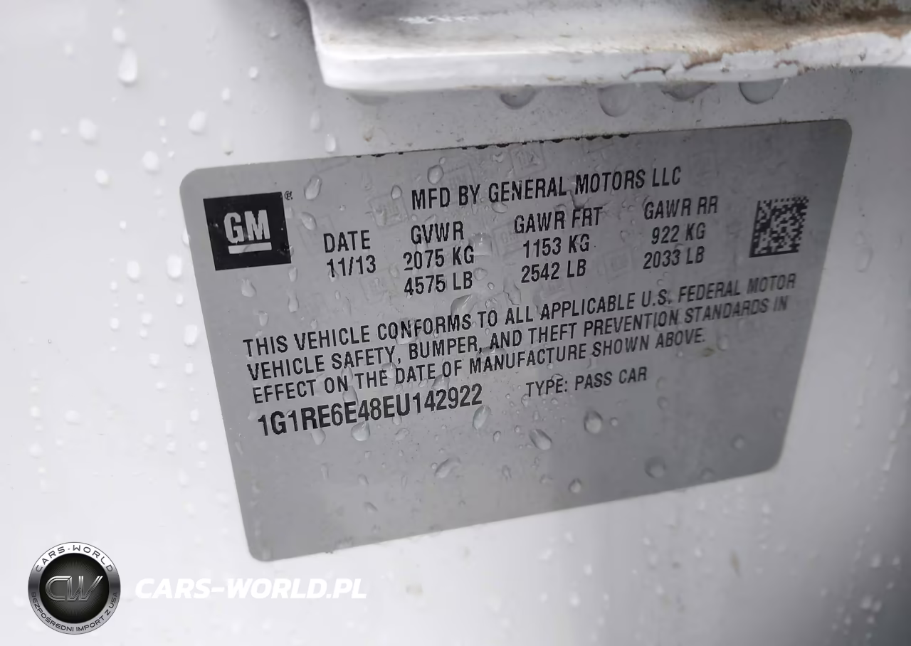 2014 Chevrolet Volt VIN:1G1RE6E48EU142922 - 9
