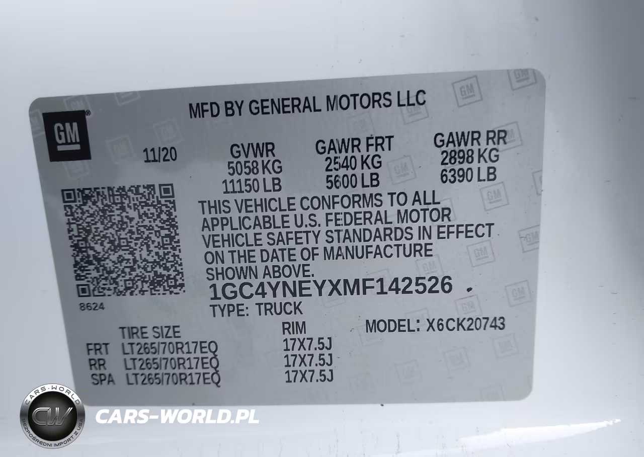 2021 Chevrolet Silverado 2500Hd VIN:1GC4YNEYXMF142526 - 8