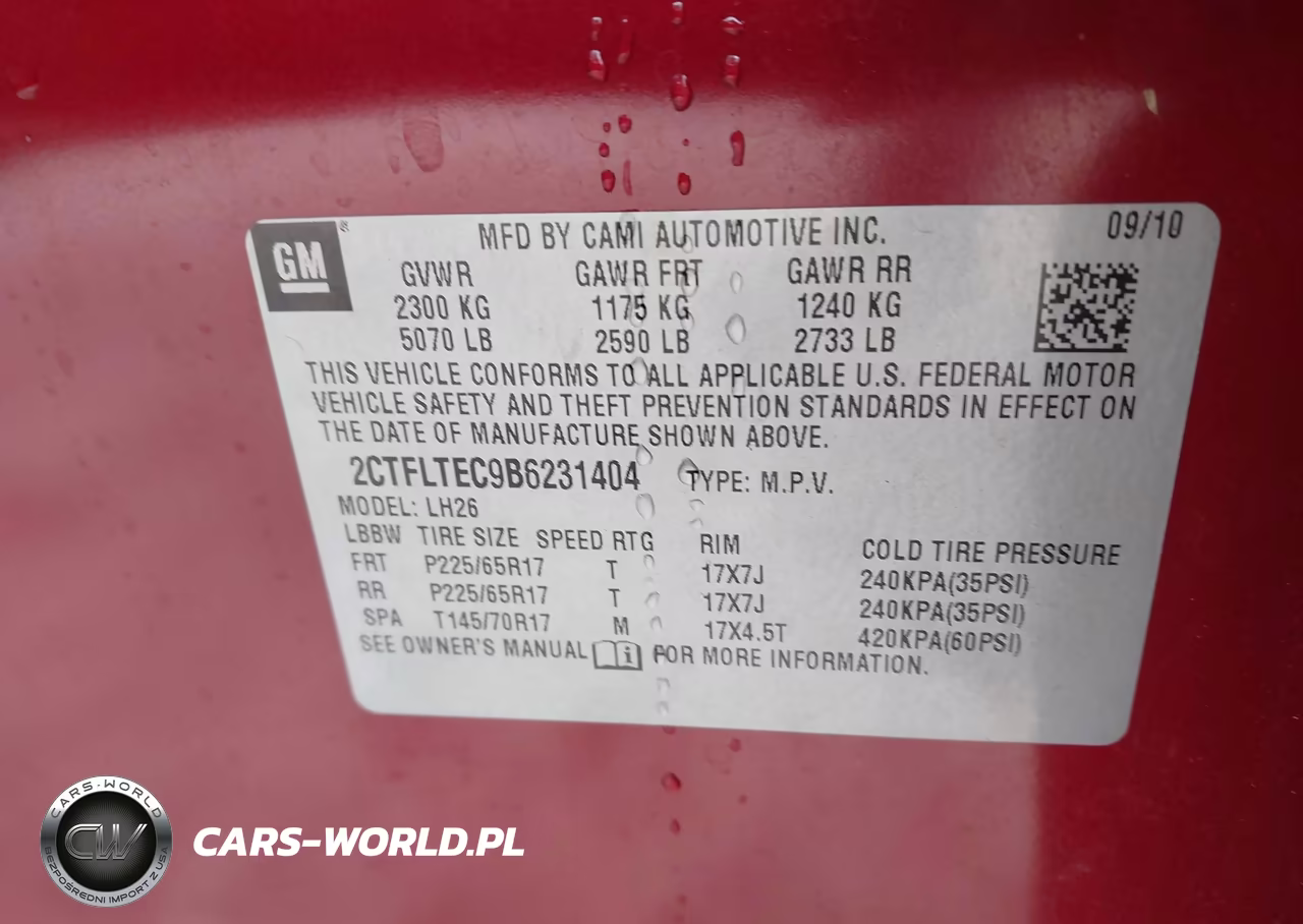 2011 GMC Terrain Sle-2 VIN:2CTFLTEC9B6231404 - 9