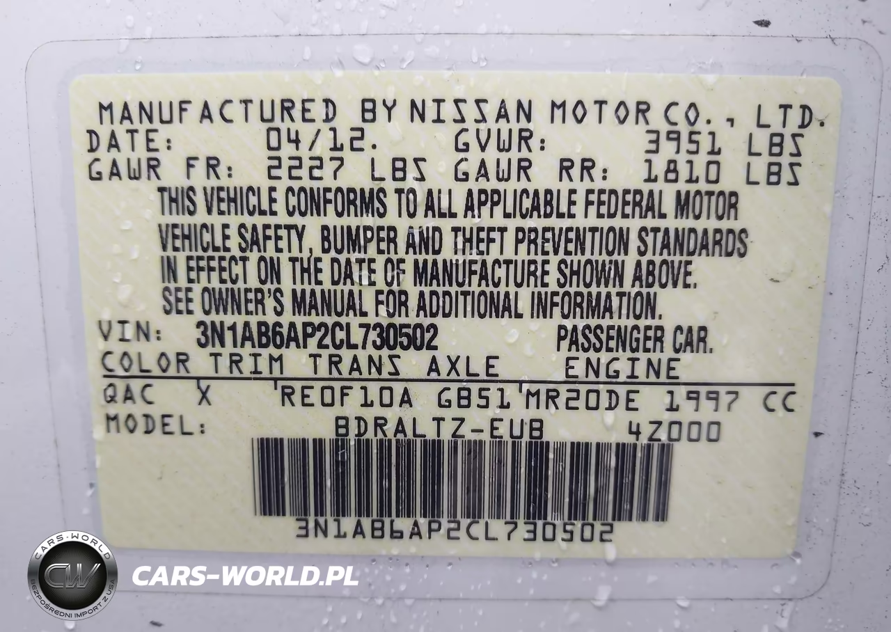2012 Nissan Sentra 2.0 Sr VIN:3N1AB6AP2CL730502 - 9