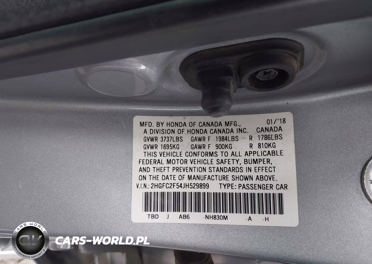 2018 Honda Civic Lx VIN:2HGFC2F54JH529899 - 9