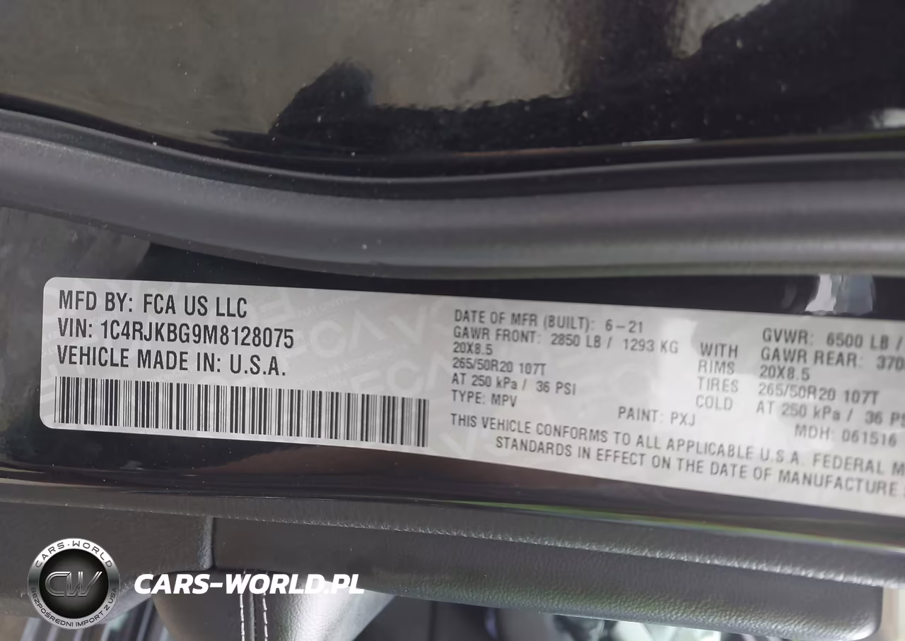 2021 Jeep Grand Cherokee L Limited 4X4 VIN:1C4RJKBG9M8128075 - 9