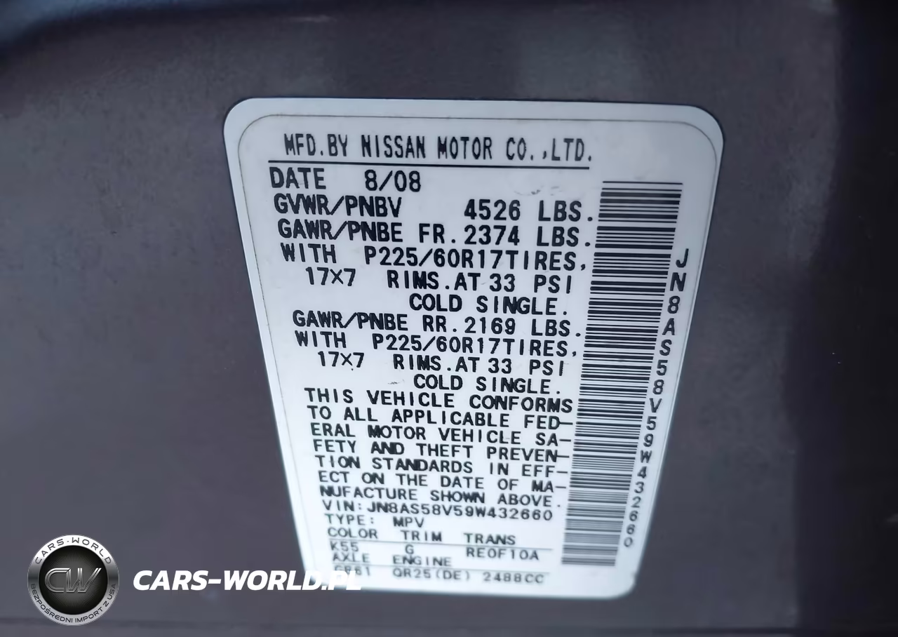 2009 Nissan Rogue Sl VIN:JN8AS58V59W432660 - 9