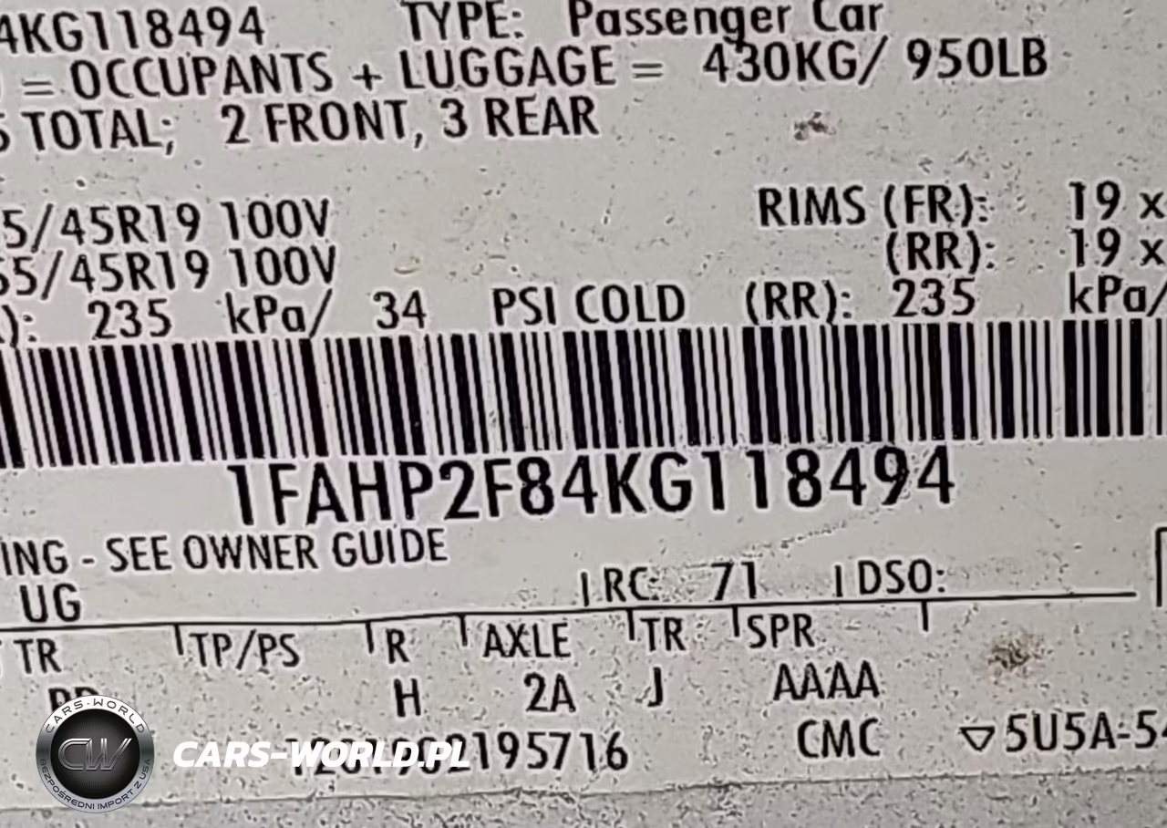 2019 Ford Taurus Limited VIN:1FAHP2F84KG118494 - 9