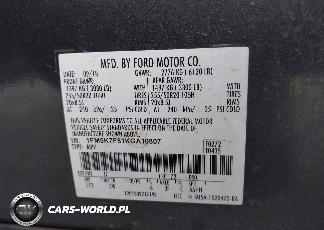 2019 Ford Explorer Limited VIN:1FM5K7F81KGA10807 - 9