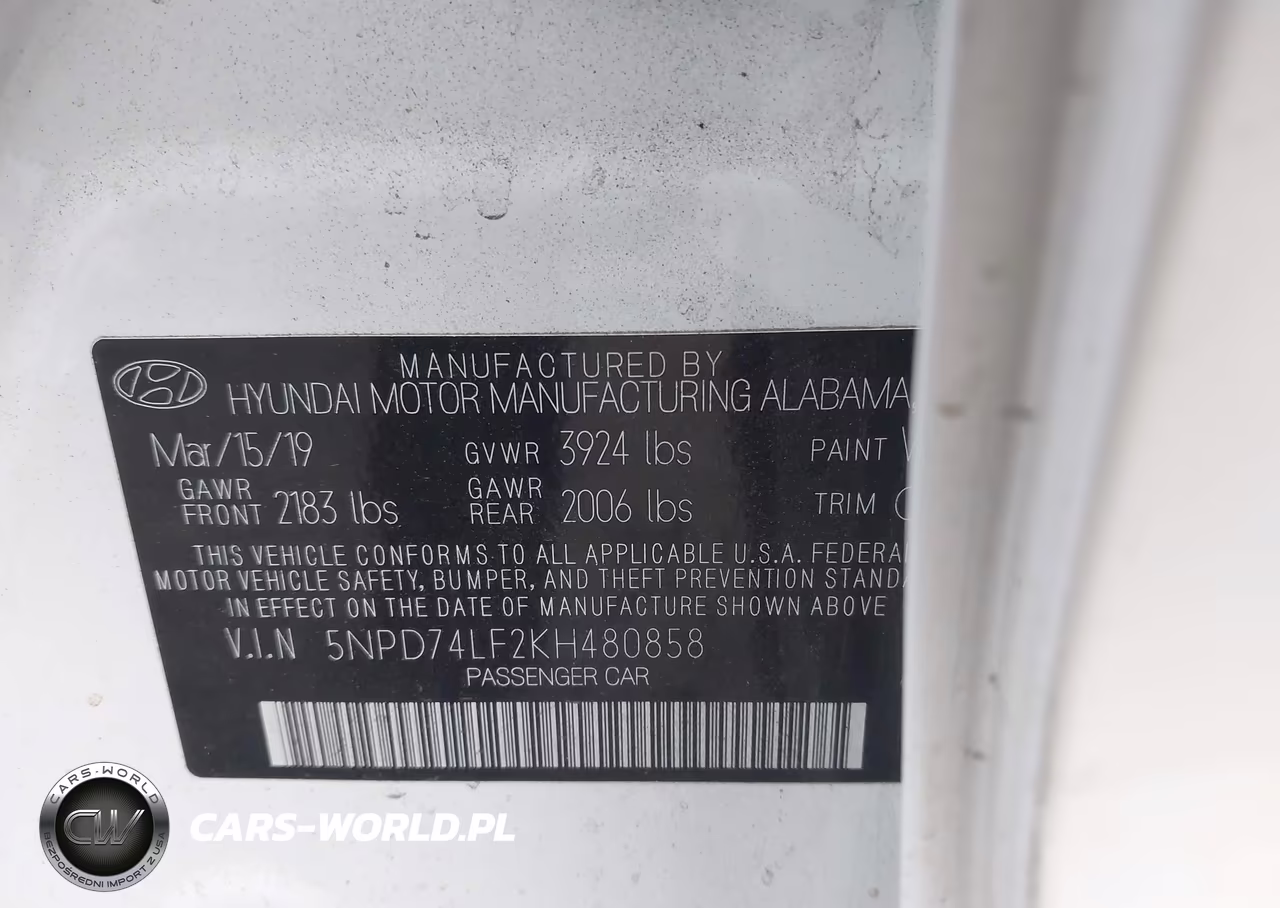 2019 Hyundai Elantra Se VIN:5NPD74LF2KH480858 - 9