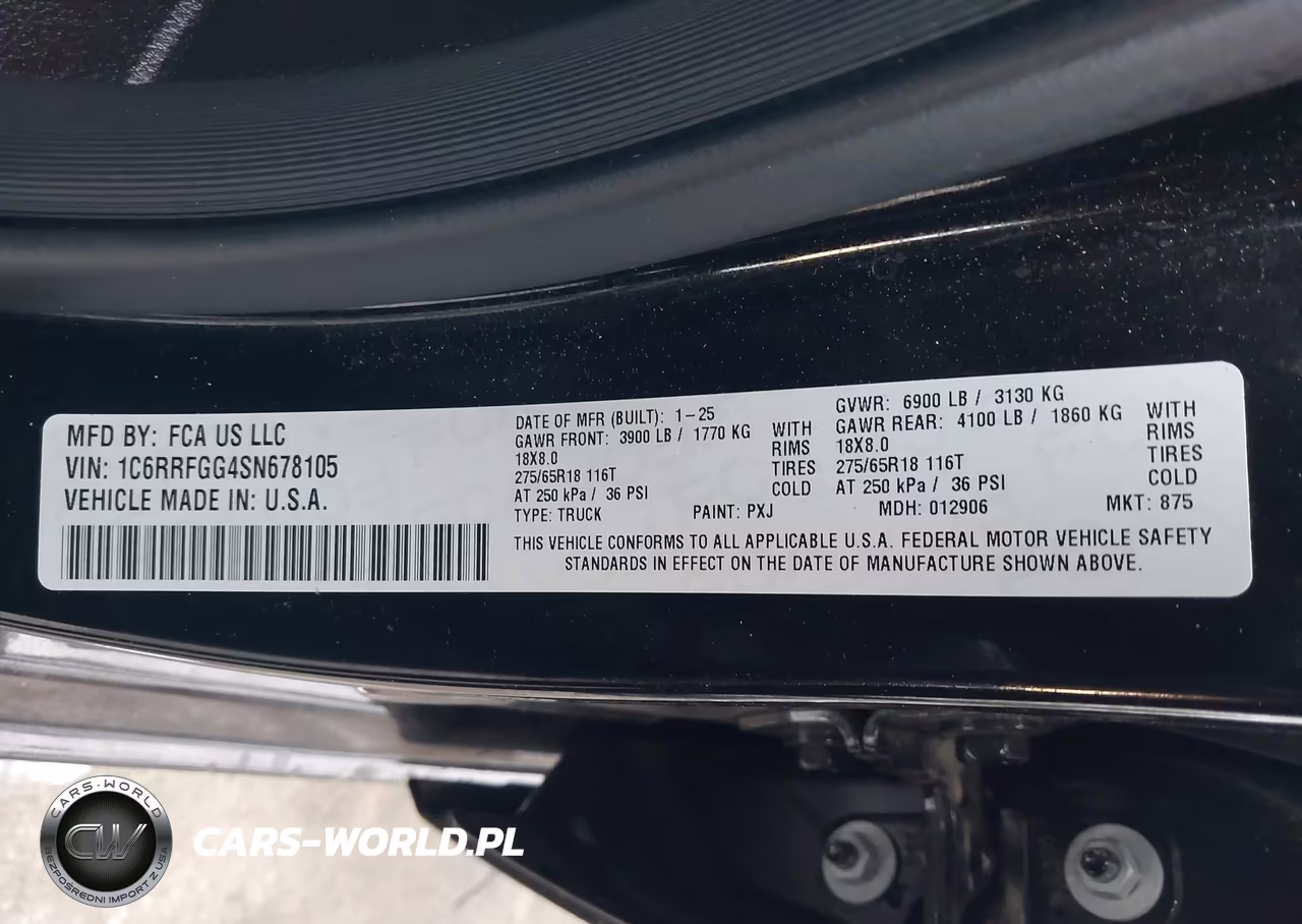 2025 Ram 1500 Tradesman 4X4 5'7 Box VIN:1C6RRFGG4SN678105 - 9