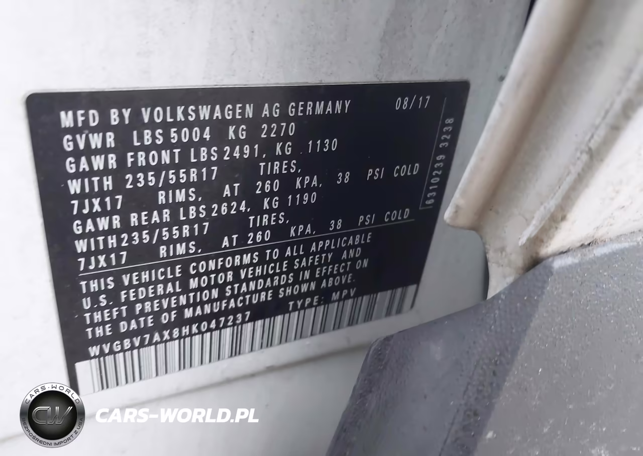 2017 Volkswagen Tiguan 2.0T-2.0T S VIN:WVGBV7AX8HK047237 - 9