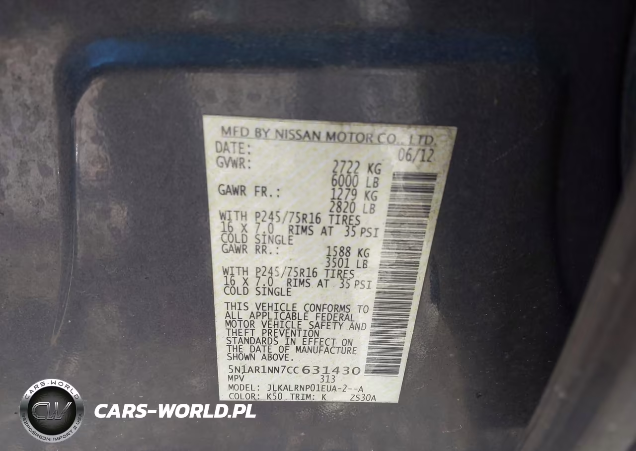 2012 Nissan Pathfinder S VIN:5N1AR1NN7CC631430 - 9