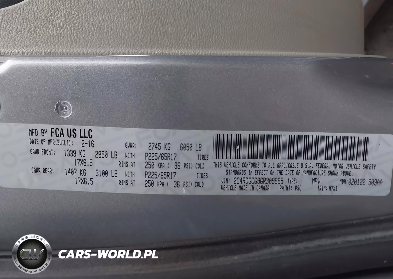 2016 Dodge Grand Caravan Sxt VIN:2C4RDGCG9GR309995 - 9
