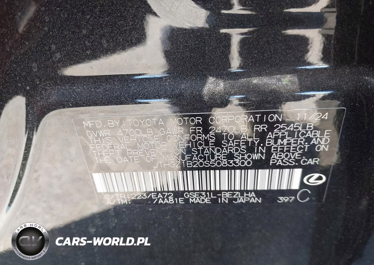 2025 Lexus Is 350 F Sport VIN:JTHGZ1B20S5083300 - 9