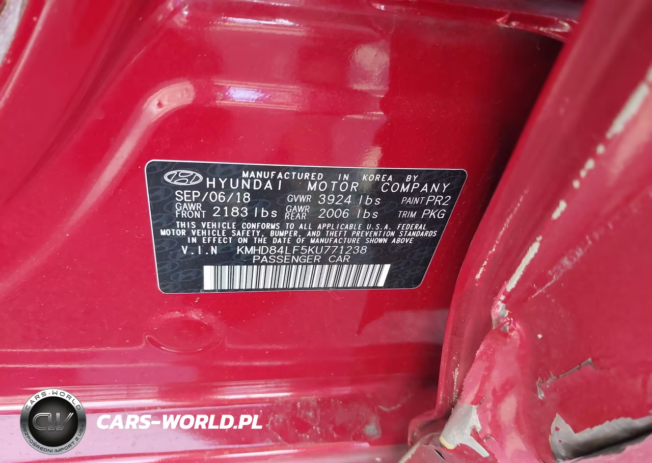 2019 Hyundai Elantra Sel VIN:KMHD84LF5KU771238 - 9
