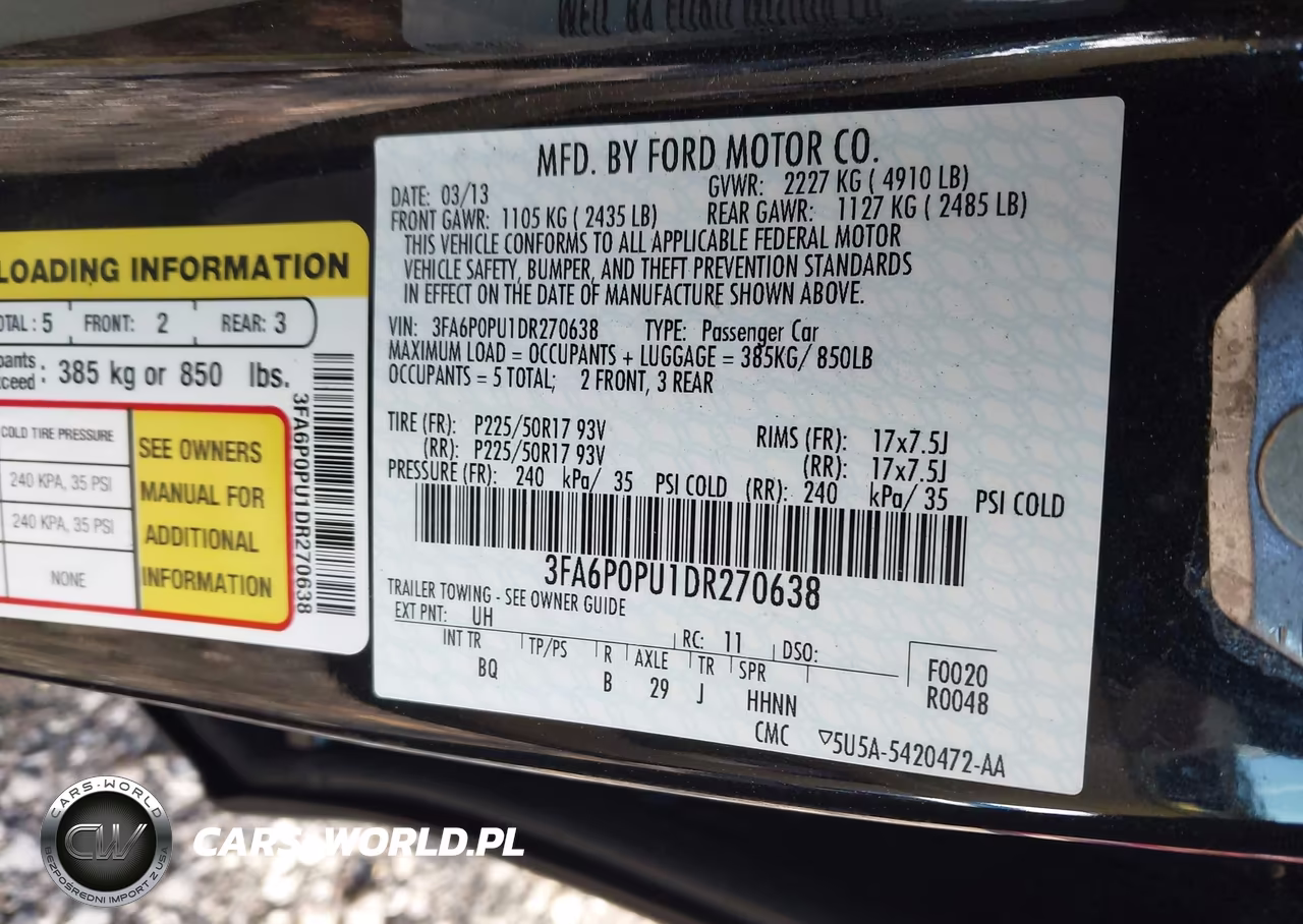 2013 Ford Fusion Energi Se Luxury VIN:3FA6P0PU1DR270638 - 9