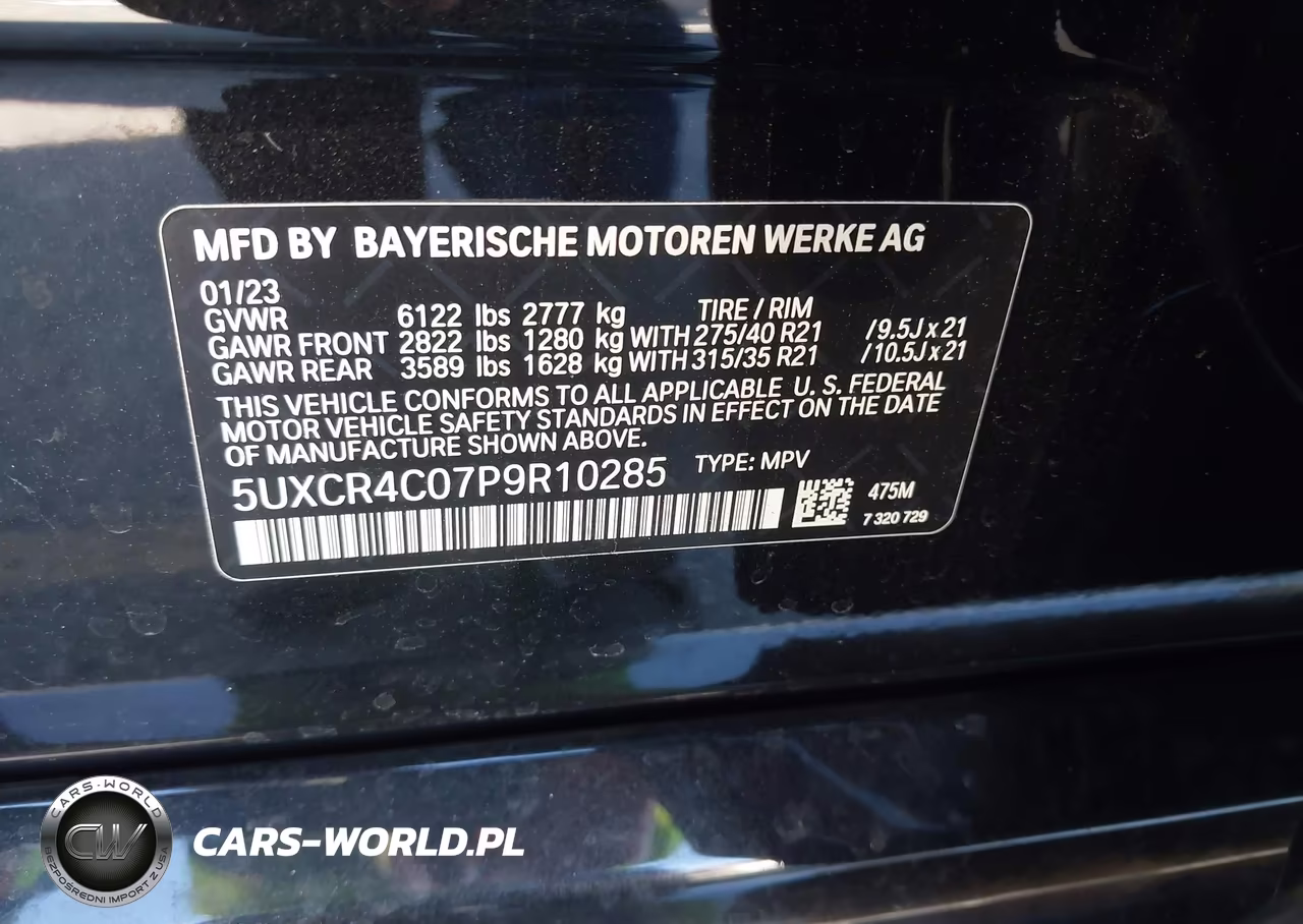 2023 BMW X5 Sdrive40I VIN:5UXCR4C07P9R10285 - 9