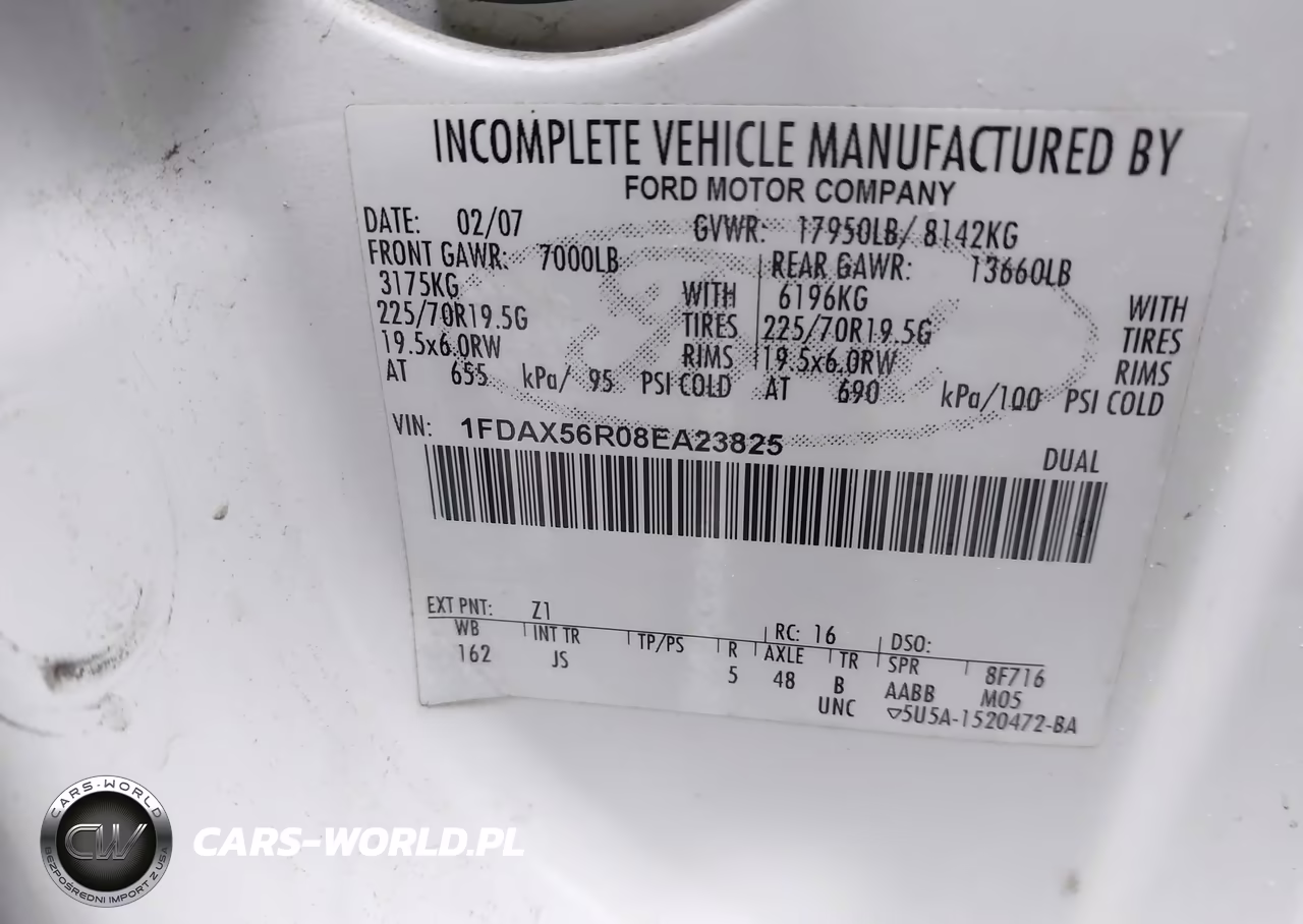 2008 Ford F-550 Chassis Lariat-Xl-Xlt VIN:1FDAX56R08EA23825 - 9