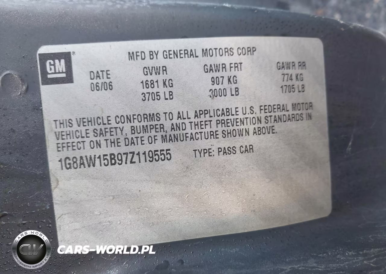 2007 Saturn Ion 3 VIN:1G8AW15B97Z119555 - 9