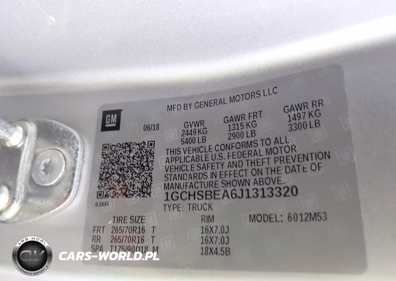 2018 Chevrolet Colorado Wt VIN:1GCHSBEA6J1313320 - 9