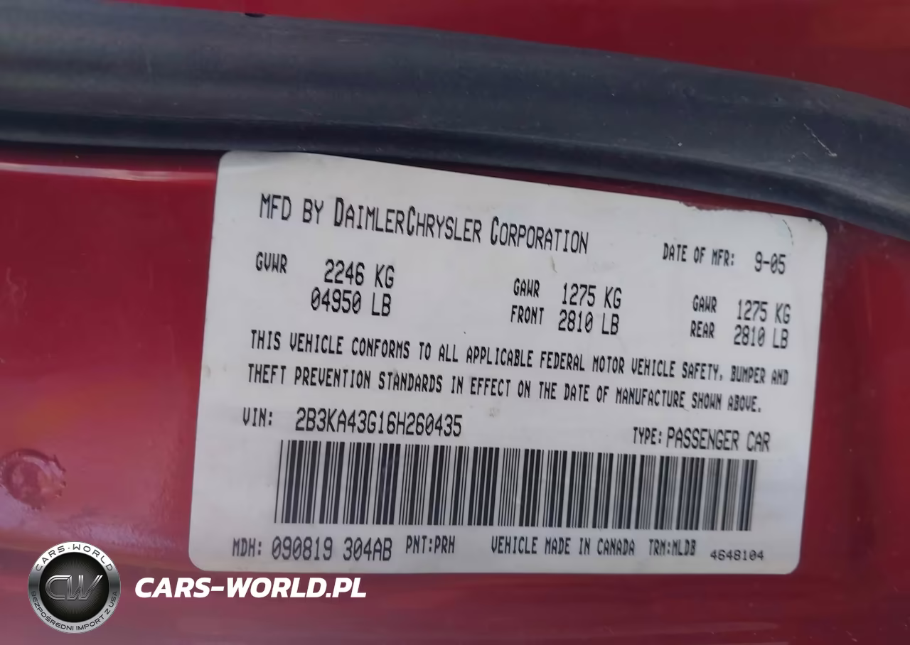 2006 Dodge Charger VIN:2B3KA43G16H260435 - 9