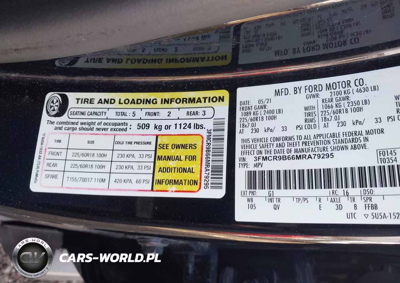2021 Ford Bronco Sport Big Bend VIN:3FMCR9B66MRA79295 - 9