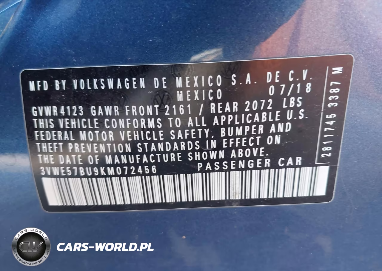 2019 Volkswagen Jetta 1.4T Sel VIN:3VWE57BU9KM072456 - 9