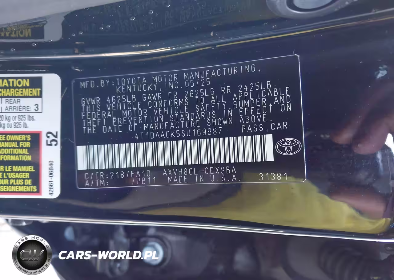 2025 Toyota Camry Se VIN:4T1DAACK5SU169987 - 9