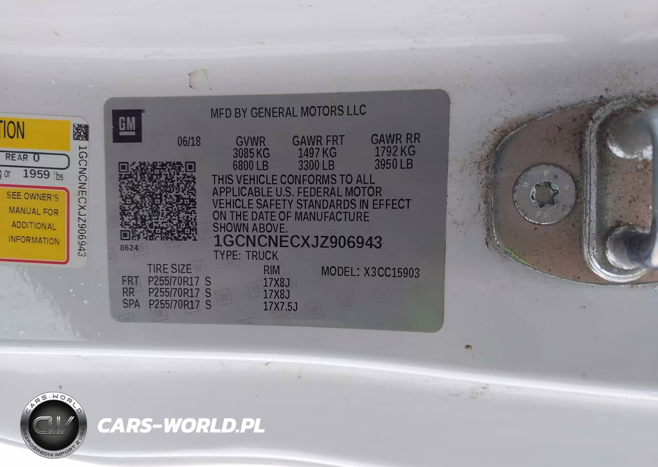 2018 Chevrolet Silverado 1500 Wt VIN:1GCNCNECXJZ906943 - 9