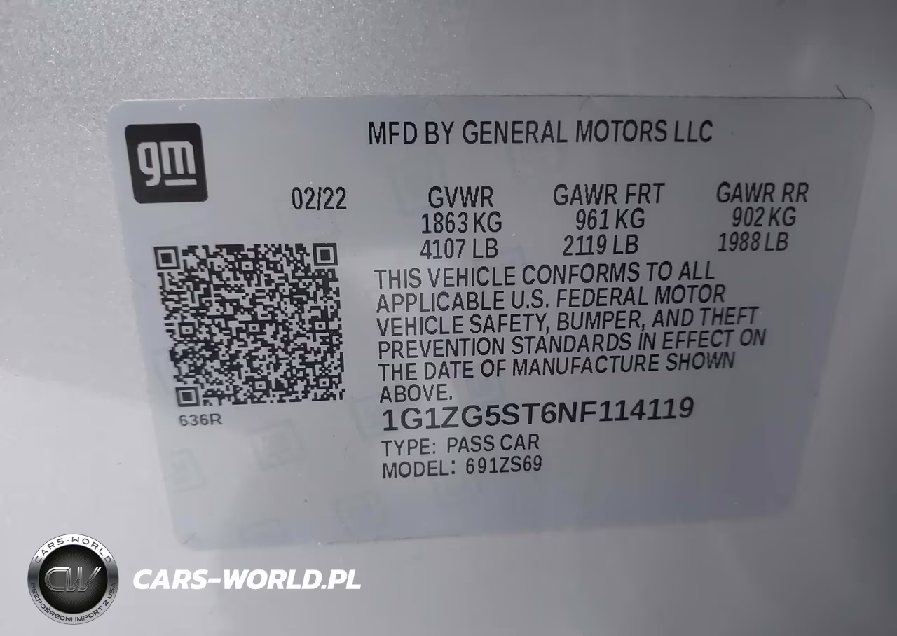 2022 Chevrolet Malibu Fwd Rs VIN:1G1ZG5ST6NF114119 - 9
