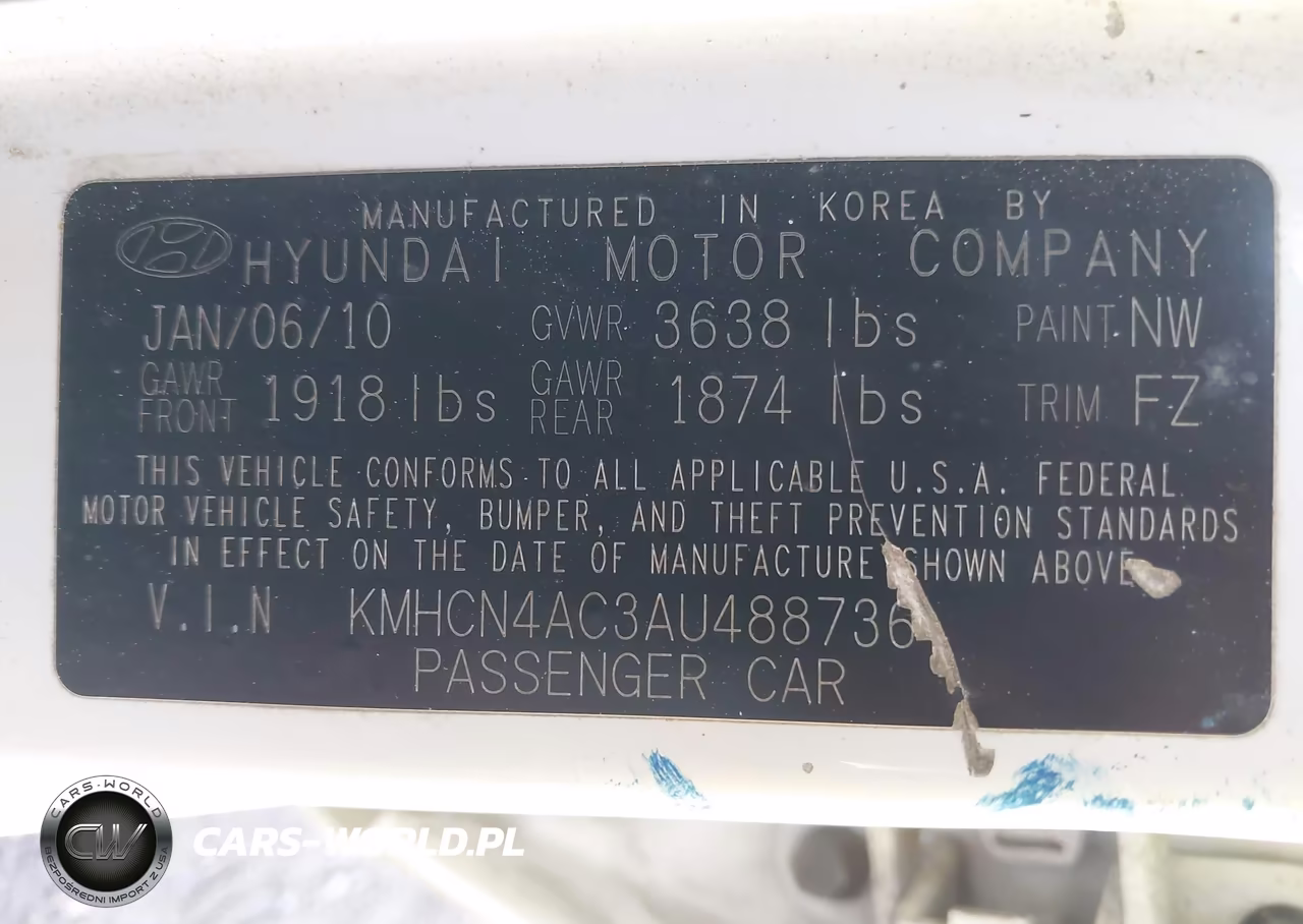 2010 Hyundai Accent Gls VIN:KMHCN4AC3AU488736 - 9